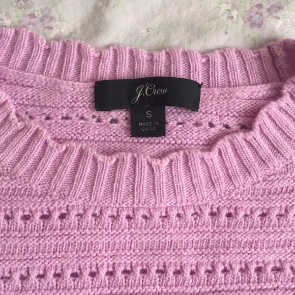 J. Crew Lilac Scallop Trimmed Sweater - Picture 7 of 11